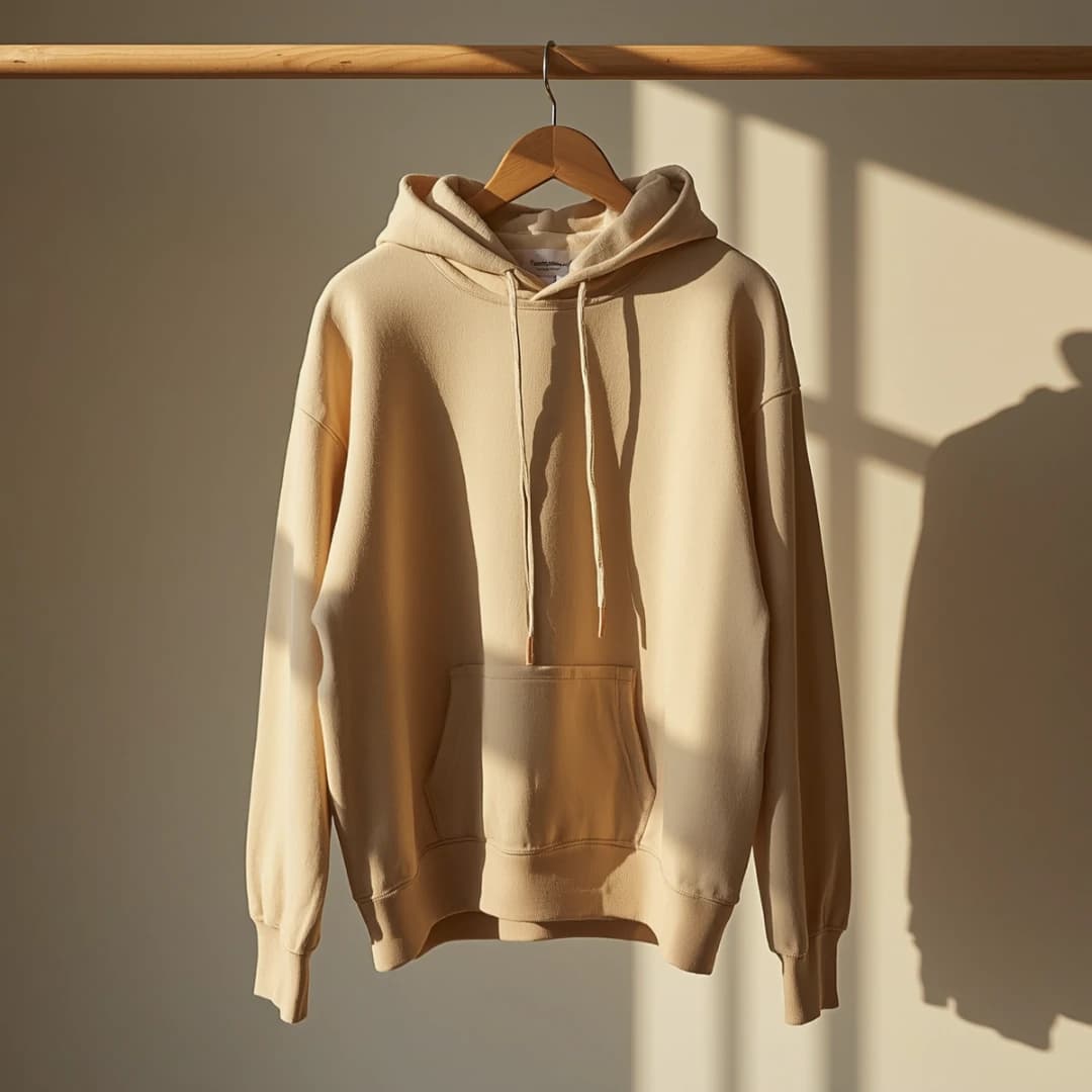 Beige Cotton Comfort Hoodie
