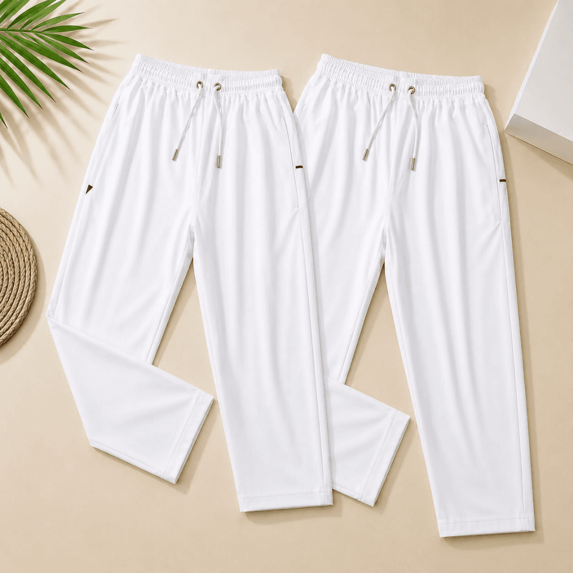 	চায়না মাইক্রো স্টিচ প্রিমিয়াম পায়জামা 2 pcs (White  + White )